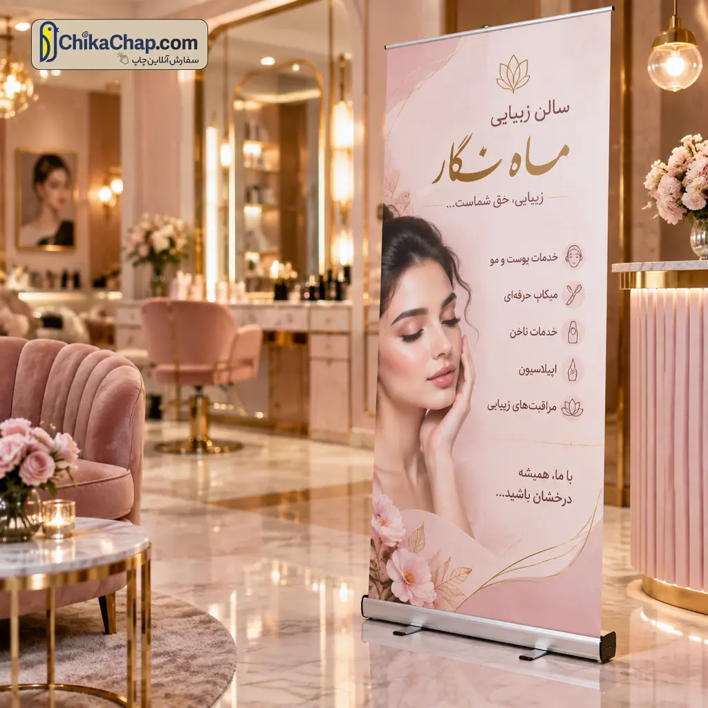 چاپ سولیت (گری بگ) برای سالن زیبایی، چاپ شیک و لوکس برای تبلیغات.